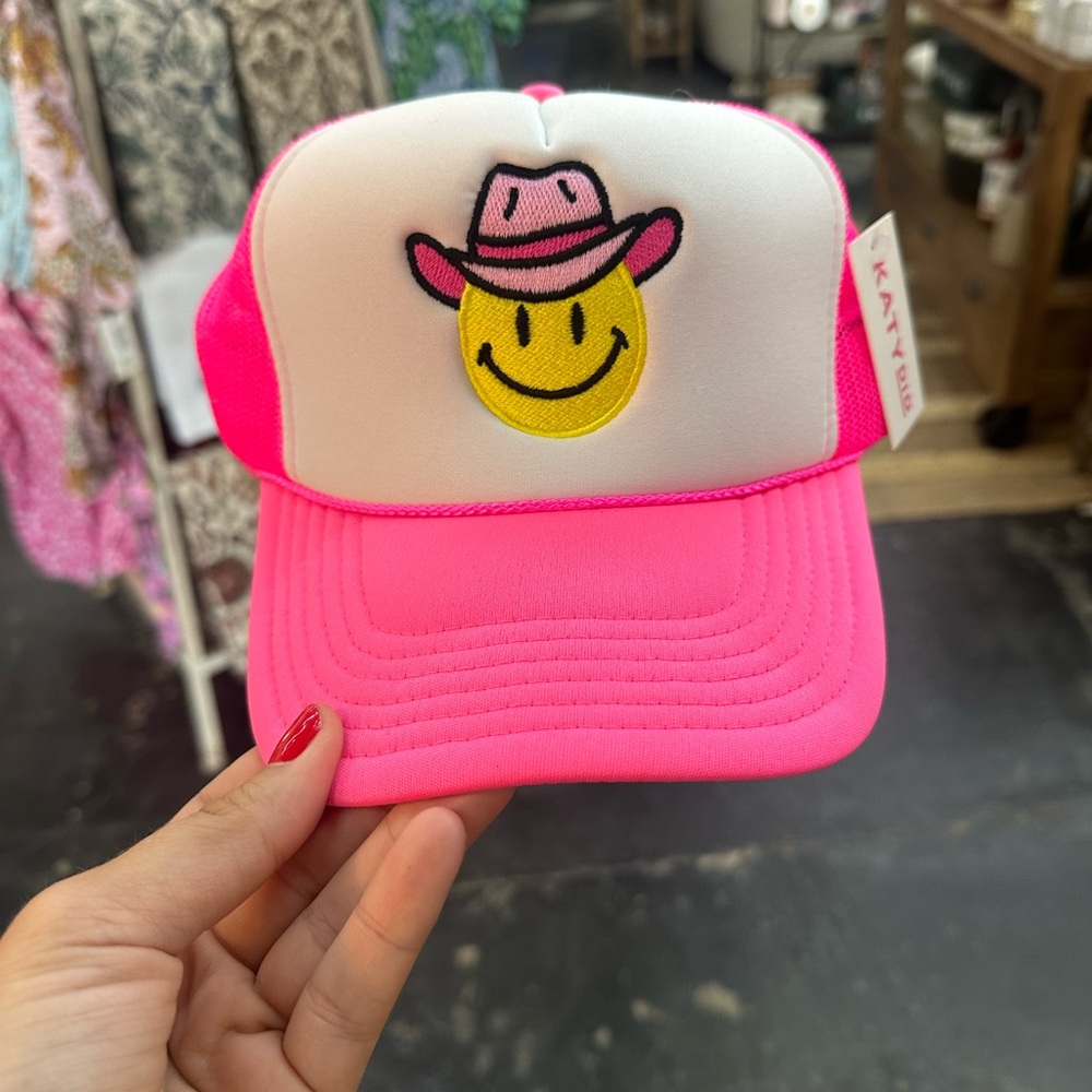 NEON COWBOY SMILEY HAT